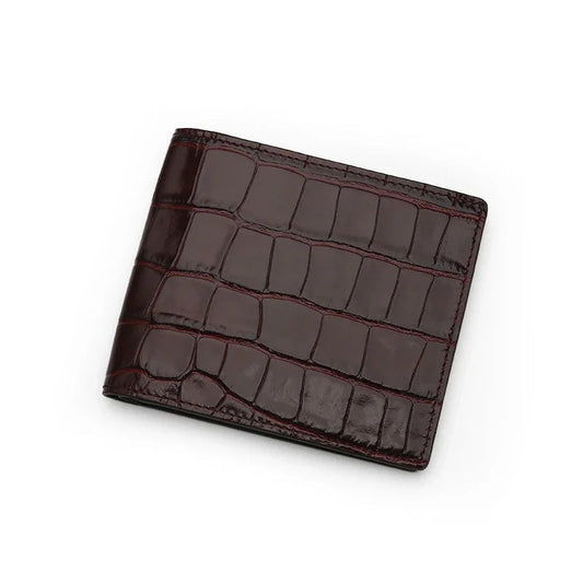 Men Wallet Crocodile Pattern Calfskin from Italy (RFID Blocking)