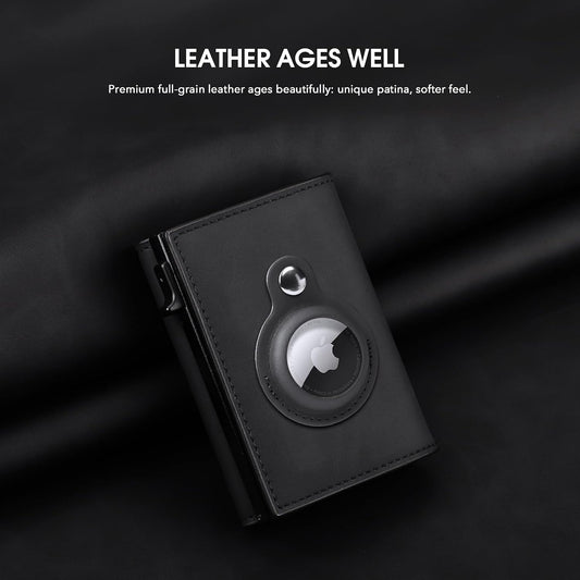 AirTag Wallet | Genuine Leather RFID Card Holder