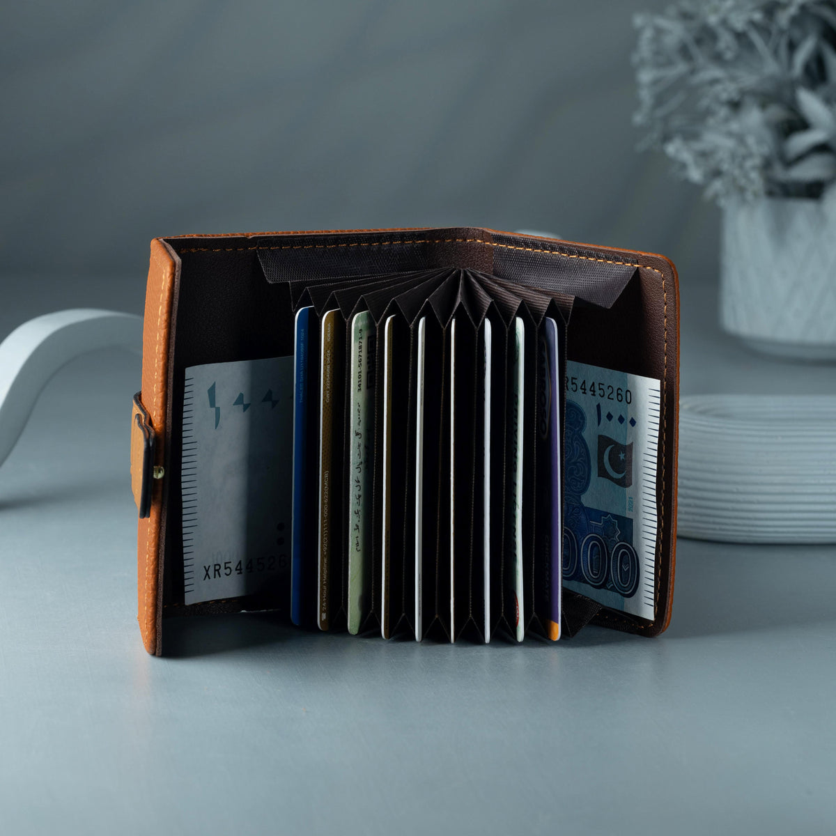 Elan - Premium Leather Card Holder Wallet for Women – Compact Accordion Design