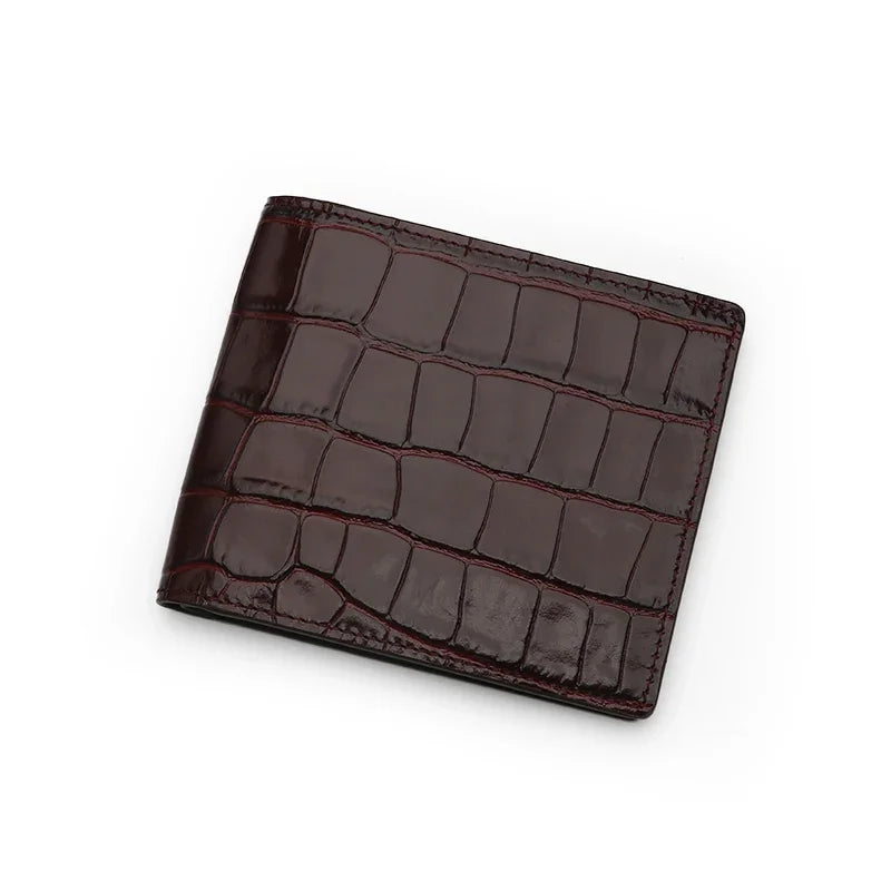 Men Wallet Crocodile Pattern Calfskin from Italy (RFID Blocking)
