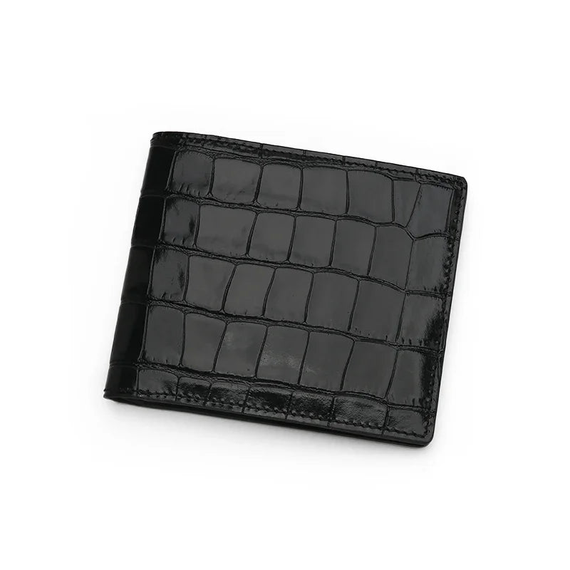Men Wallet Crocodile Pattern Calfskin from Italy (RFID Blocking)
