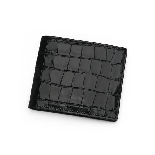 Men Wallet Crocodile Pattern Calfskin from Italy (RFID Blocking)