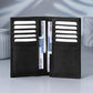 Signature Black Leather Long Wallet for Men | Multi Card & Cash Organizer