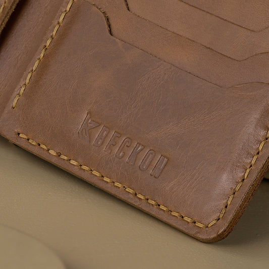 Artisan Genuine Handmade Leather Wallet | 6 Card Slots & Dual Cash Pockets